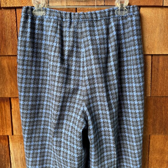 Vintage Pendleton Blue/Black 100% Virgin Wool Lined Pants in Women's 12 - Picture 9 of 11